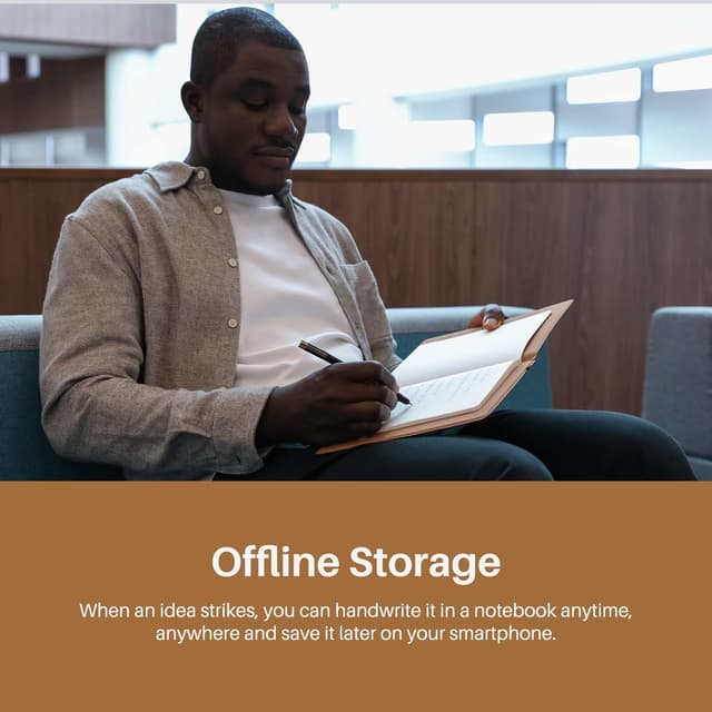 Detalle de HUION Note Smart Notebook Digital Writing Pad with Bluetooth 5.0 and 8192 pressure levels (A5, Brown)