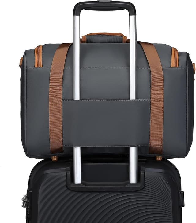 Thumbnail 6 de Kono Ryanair 40x20x25 Under The Seat Holdall Cabin Hand Luggage Travel Bag, 20L (Grey/Brown)