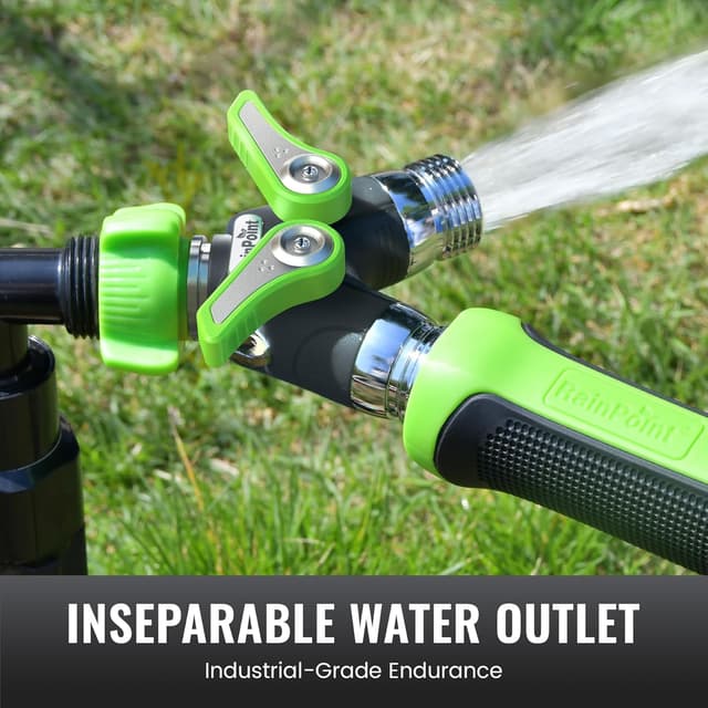 Detalle de RAINPOINT Y-Verteiler 3/4" für Wasser, 2-Wege Verteiler mit unabhängigem Schalter und Metallgehäuse