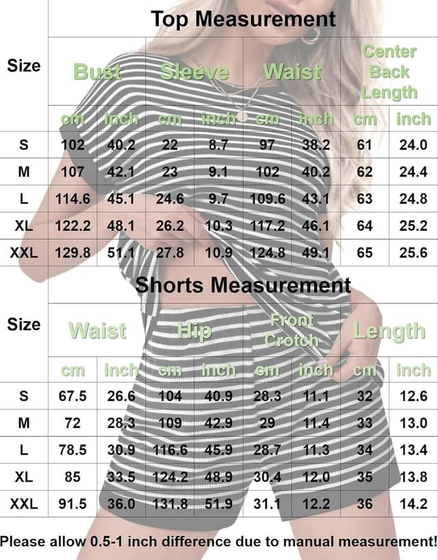 Detalle 2 de Ekouaer Pyjama femme rayé, short S-XXL