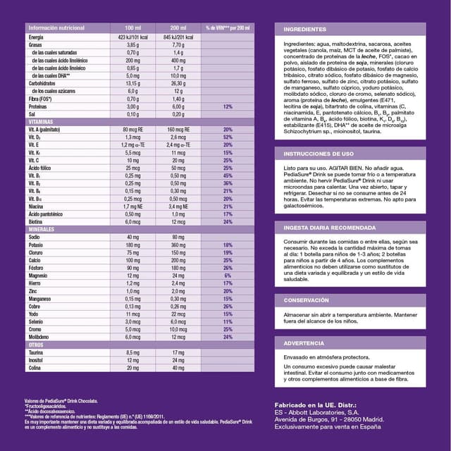 Thumbnail 4 de PediaSure drink Sabor Chocolate 4x200 ml