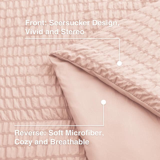 Detalle 2 de Love's cabin Seersucker 5-piece Comforter Set