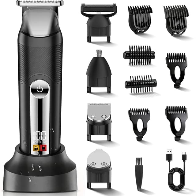 Detalle de Misuke Manscape Body & Pubic Hair Trimmer for Men (Groin & Ball Trimmer) – IPX6 Waterproof Electric Grooming Kit