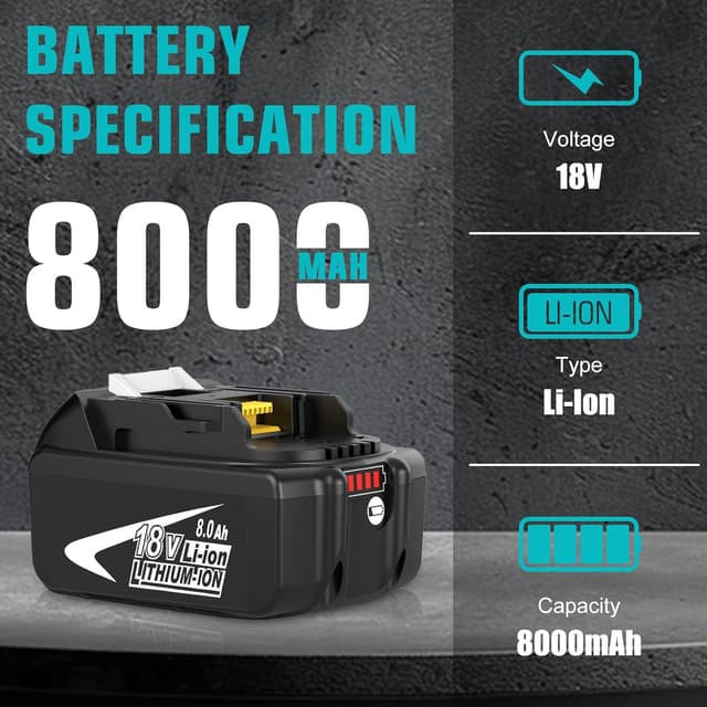 Thumbnail 1 de Ersatzakku Makita BL1860 10000 mAh đź›