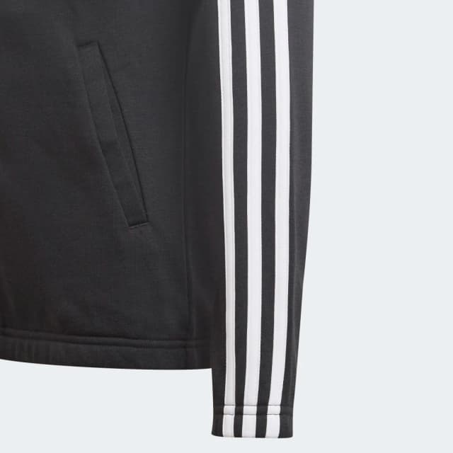 Detalle de Adidas Essentials 3 bandas Chaqueta con capucha