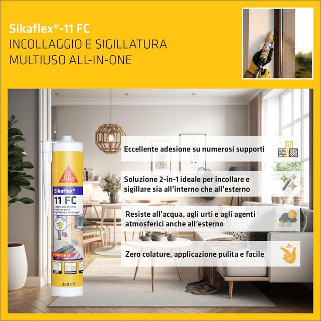 Thumbnail 3 de SIKA Sikaflex 11 FC Purform sigillante elastico 300 ml