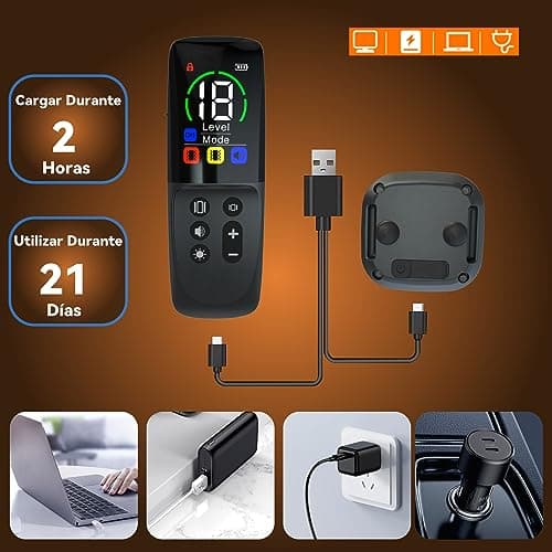 Thumbnail 6 de Meloive collar de adiestramiento recargable para perros con alcance manual de hasta 3000 m y 4 modos