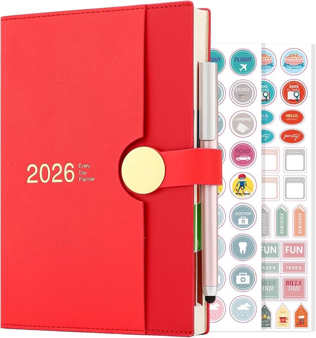 Detalle de Agenda académica 2026 A5 una página por día