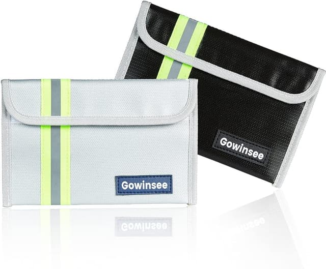 Thumbnail 6 de Gowinsee 2er-Set feuerfeste Geldtaschen (12,7 x 20,3 cm, bis 6500 °F) – wassergeschützt