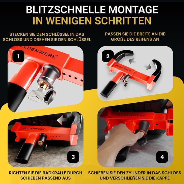 Detalle 2 de Heldenwerk Parkkralle Radkralle für 18 bis 30 cm