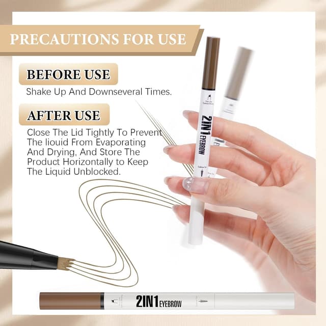 Thumbnail 3 de ZukQvrivelig 2 en 1 lápiz cejas 24h