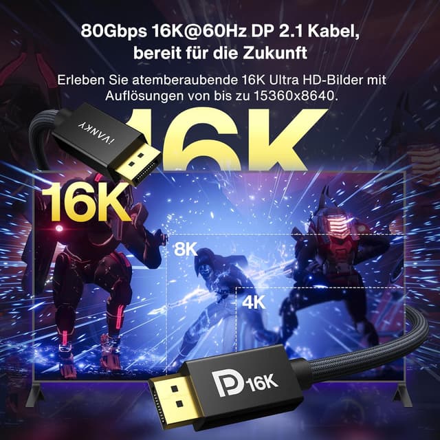 Detalle 2 de IVANKY 16K DP Kabel 2.1 2M