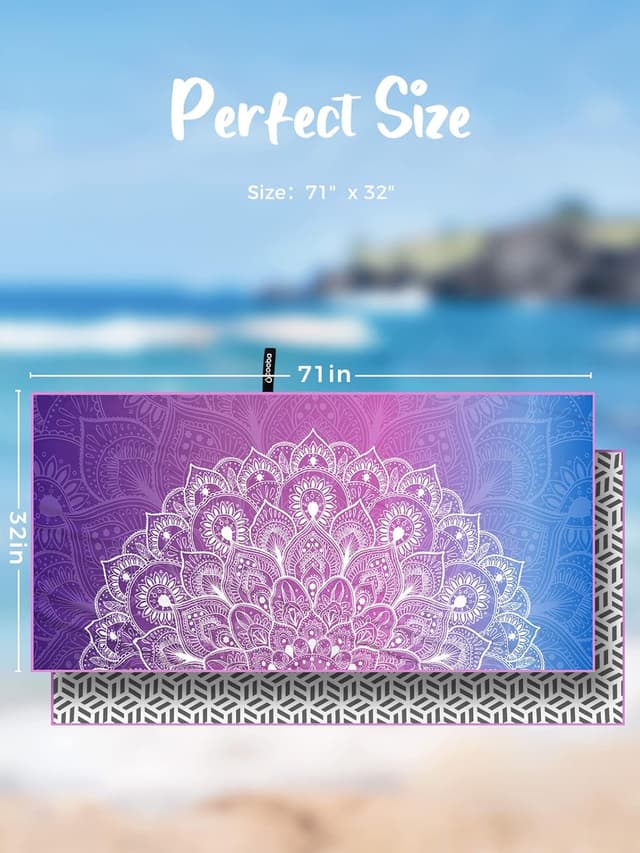 Detalle de OCOOPA 2 Pack Beach Towel Microfibre (Extra Large 178cm x 80cm) – Quick-dry, sand-free oversized travel towels