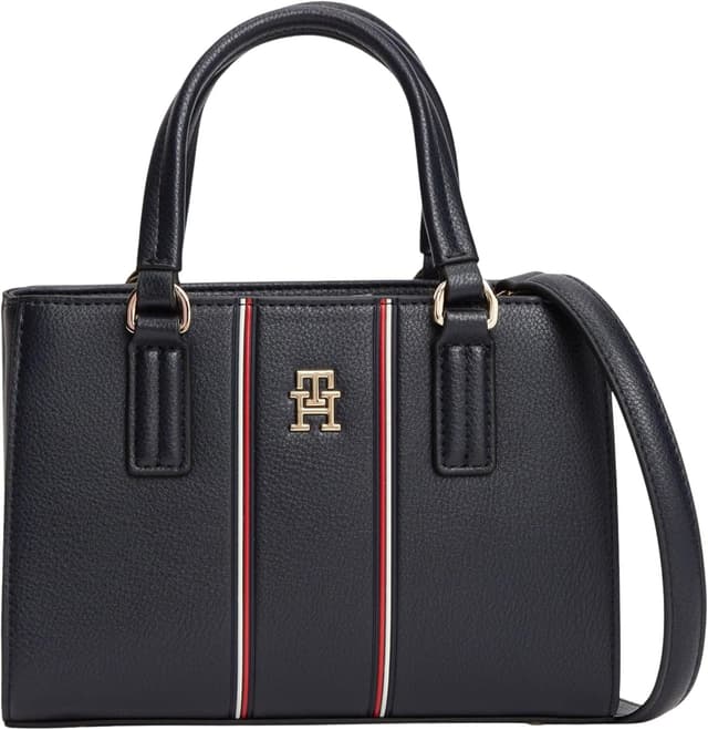 Detalle de Tommy Hilfiger TH Daily Mini Tote Corp AW0AW18642 : fourre-tout femme Space Blue, taille unique