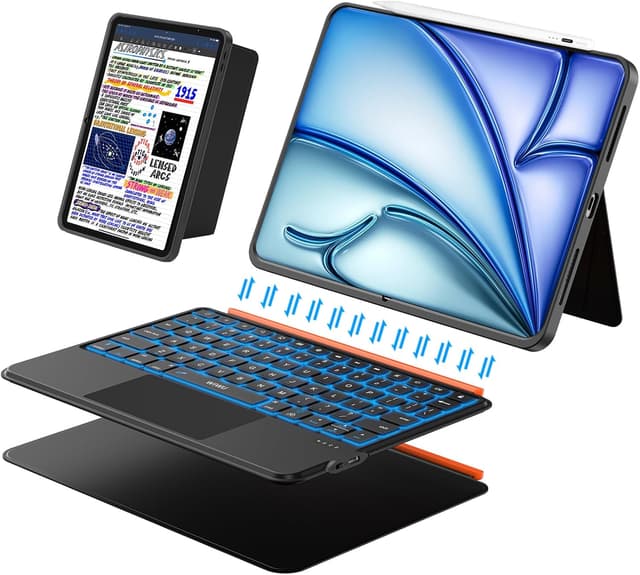 Imagen de Keyboard Case for iPad Air 11 inch Magnetic Detachable 78‑Key Trackpad en OfertitasTOP