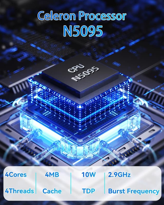 Detalle de LEEDOW 15.6-inch laptop with Celeron N5095, 16GB RAM and 512GB SSD, touch ID