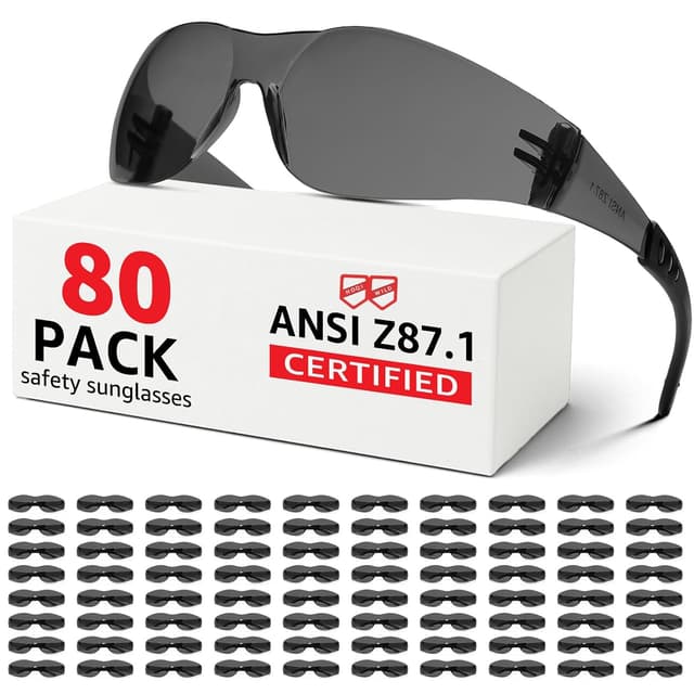 Imagen de Hoqiwild ANSI Z87.1 Tinted Safety Glasses 80-pack en OfertitasTOP
