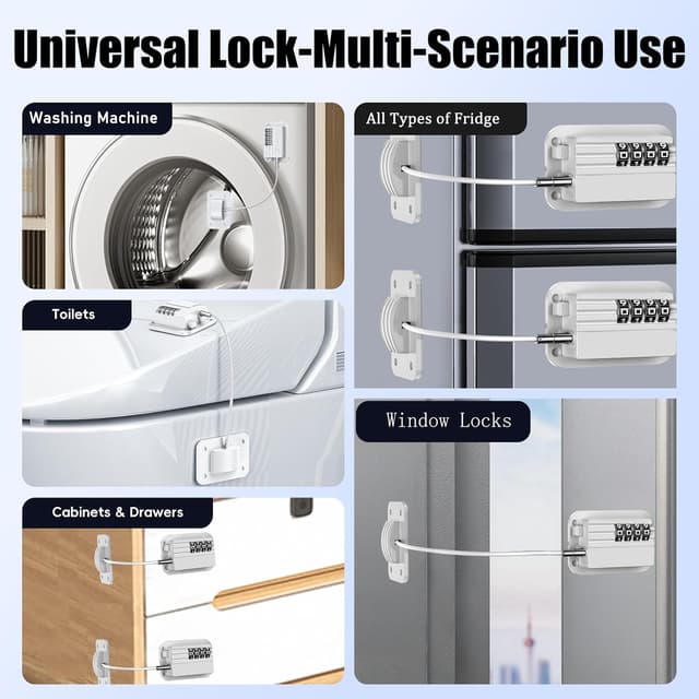 Detalle de WILNIRY Kombinationsschloss Kühlschrank 0000