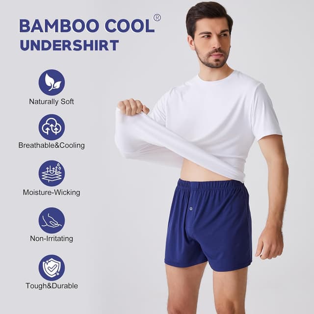 Thumbnail 3 de BAMBOO COOL Men's Undershirts Pack