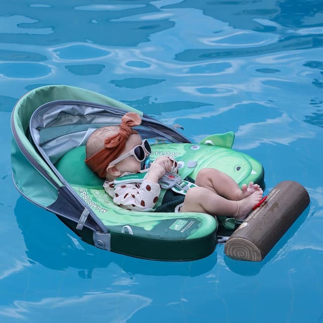 Thumbnail 6 de Mambobaby Float Add Tail Baby Swim Float with Canopy (Crocodiles) — Non-Inflatable Infant Trainer