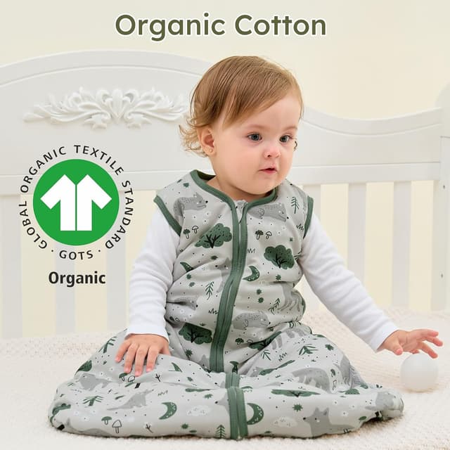 Thumbnail 6 de Yoofoss Baby Sleeping Bag 1.5 Tog (12-18 Months) in 100% Organic Cotton