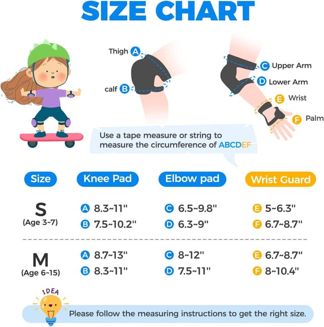 Thumbnail 4 de Kids Youth Protective Gear Set for Skating 🛴