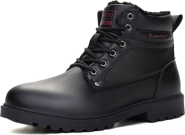 Thumbnail 6 de LANGDU stivali invernali uomo foderati in pelliccia sintetica con suola antiscivolo (taglie 41–46 EU)