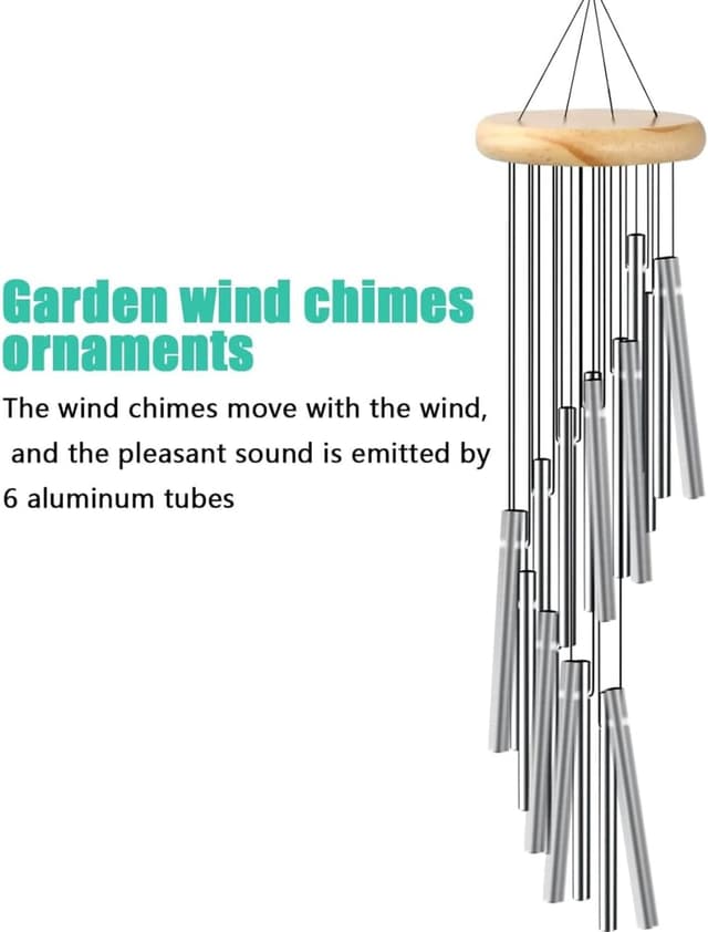 Detalle 1 de Wind Chime with 12 aluminium tubes, 55cm