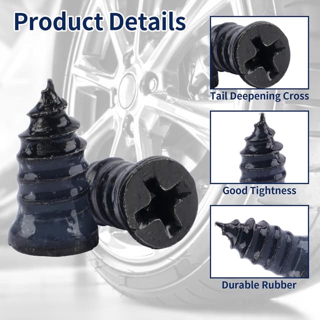 Detalle de Opvixi Screw in Tire Plugs (70-Piece) for Car, Motorcycle, Truck & Tractor Tire Repairs