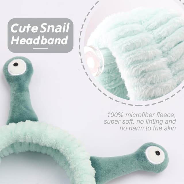 Detalle de DRESHOW spa facial terry cloth towel headband with cat-ear design (2 pack)