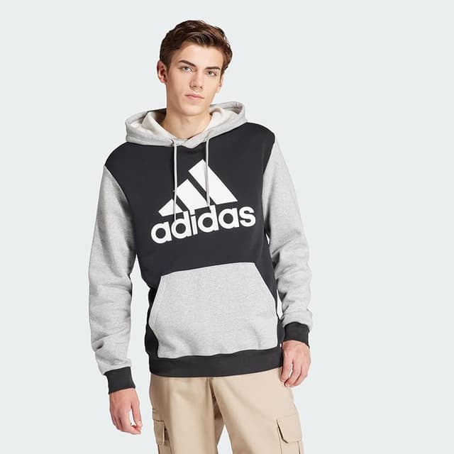 Thumbnail 2 de adidas Essentials Fleece Hoodie talla L Tall, blanco/negro
