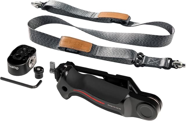 Detalle de SMALLRIG Griff Sling Handle Kit 4383B für DJI RS4/RS4 Pro/RS3/RS3 Pro/RS2 (QD-Schnellverschluss, Kaltschuh, 3/8”-16 & 1/4-20)