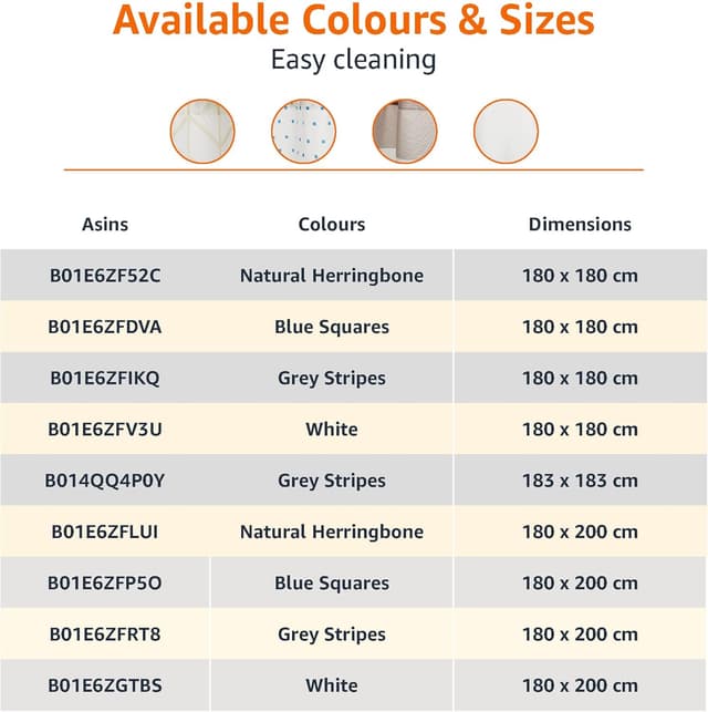 Thumbnail 3 de Amazon Basics Shower Curtain 180 x 180 cm