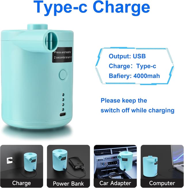 Thumbnail 4 de Electric Air Pump 4000mAh for Inflatables