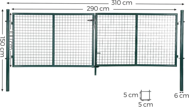 Thumbnail 2 de SONGMICS GGD300G Portillon de jardin 310 x 100 cm