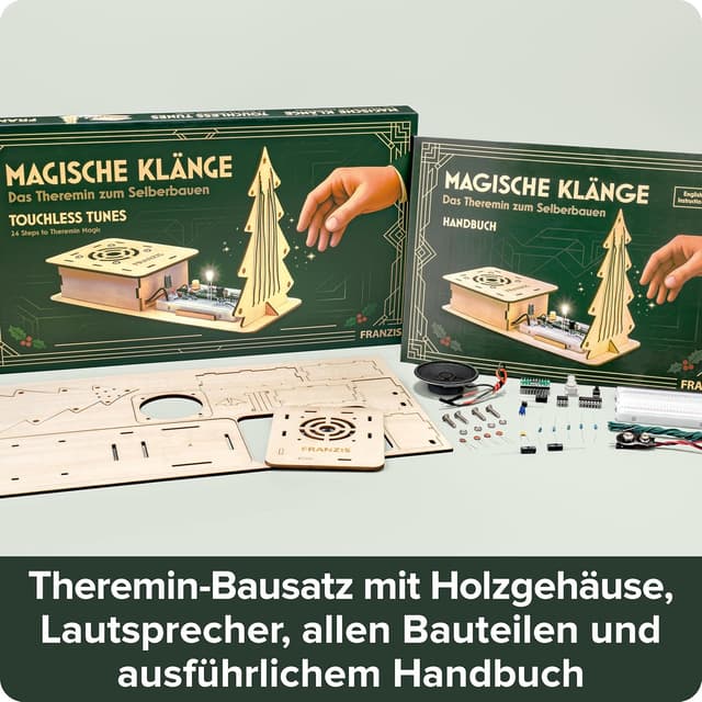 Detalle de FRANZIS 67242 „Magische Klänge“: Theremin-Bausatz zum Berührungslosen Musizieren