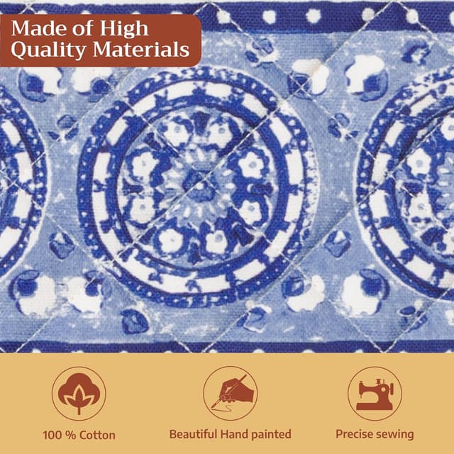 Detalle de Maison d'Hermine set di 2 presine in cotone 100% 20x20 cm con anello per barbecue