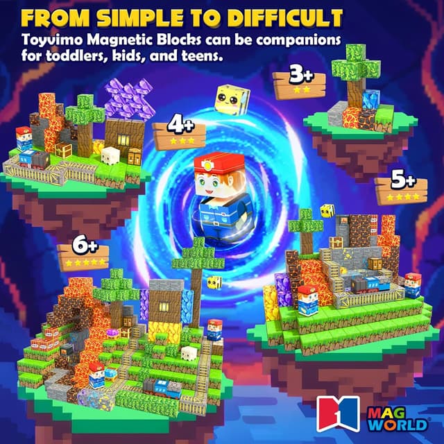 Thumbnail 6 de 150PCS Magnetic Blocks for Kids