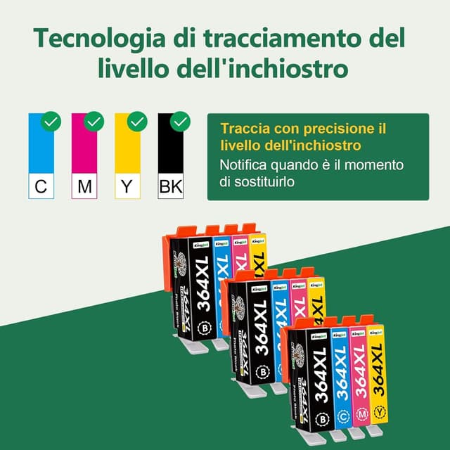Thumbnail 3 de KINGJET 364XL Cartucce compatibili per HP 364XL multipack 12 pezzi 🖨