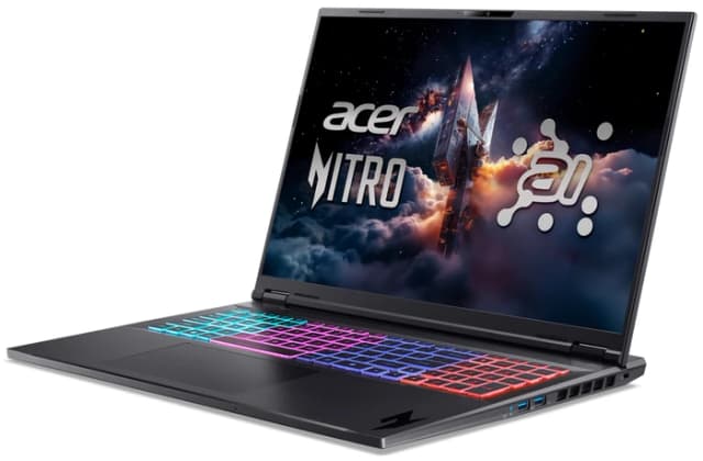 Detalle de Acer Nitro 18 AN18-61-R10V Gaming-Laptop mit RTX 5070, 18 Zoll, Ryzen AI 7, 16 GB RAM und 1 TB SSD