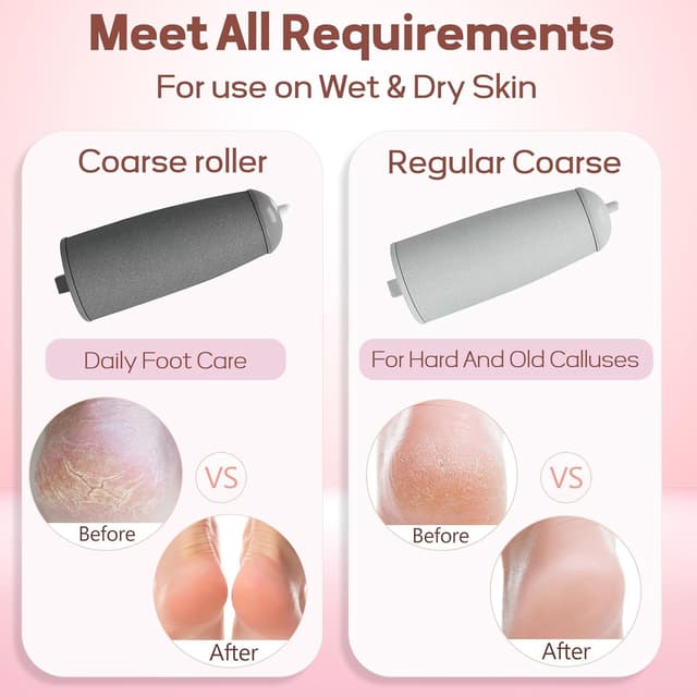 Detalle de ZABOUL Electric Foot Callus Remover (Rechargeable Pedicure Wand) for Dry, Hard Skin