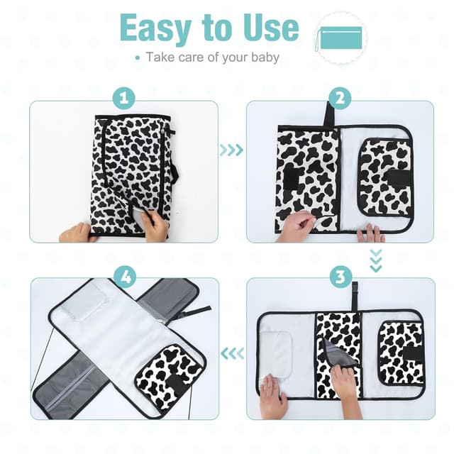 Thumbnail 6 de Lekebaby Wickelunterlage Reise 63 × 35 cm