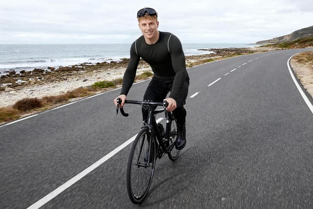 Detalle de Ensemble compression homme Terecey 3 pièces (tee-shirt à manches longues, legging et shorts) pour running et sport intensif