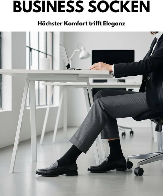 Detalle 2 de 10 Paar Socken Herren Damen Business Baumwolle