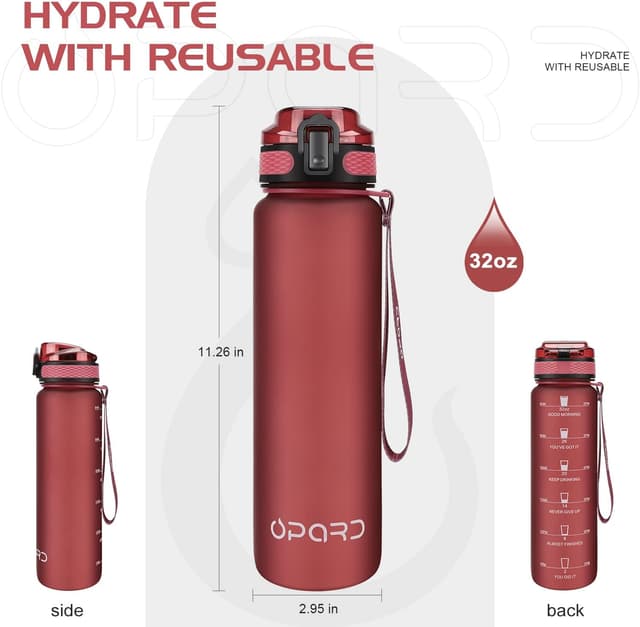 Detalle de Opard Trinkflasche 1L mit Früchtebehälter und Teesieb (Tritan, 1000 ml)