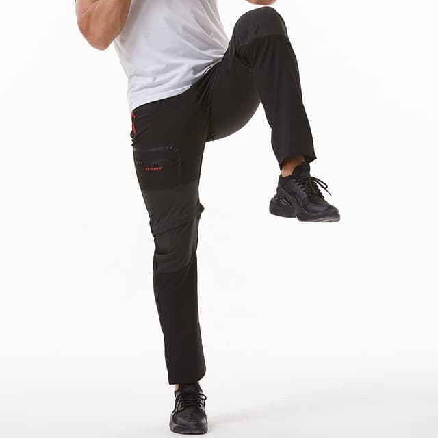 Detalle de SANMIO Pantaloni Trekking Uomo convertibili softshell, asciugatura veloce e rimovibili