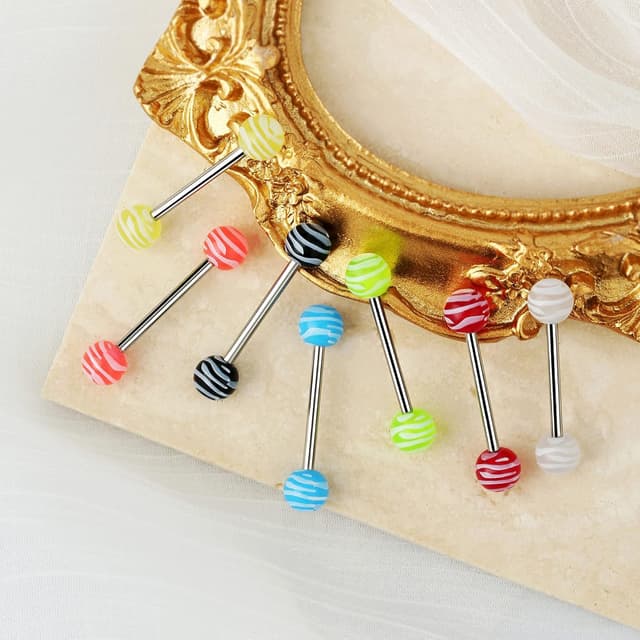 Thumbnail 2 de OUFER 7PCS Piercing Langue Acier 316L 14G