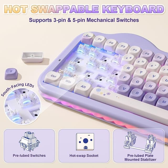 Thumbnail 4 de YUNZII C75 75% Hot-Swappable Mechanical Keyboard