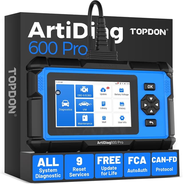 Detalle de TOPDON ArtiDiag600 Pro OBD2 scanner with 9 services