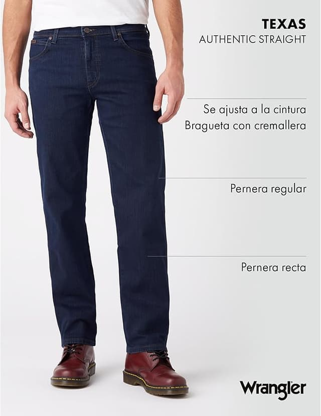 Detalle 2 de Wrangler Texas pantalones hombre 36W 30L azul